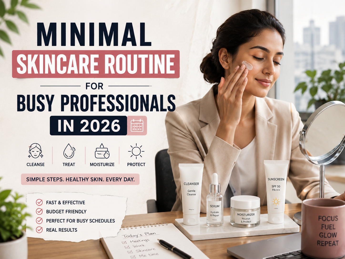 Minimal Skincare Routine for Busy Professionals in 2026